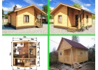 Каркасная баня 6х6 с комнатой отдыха и санузлом